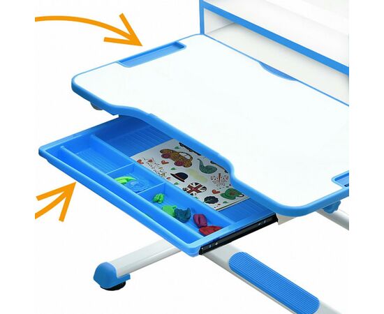 Парта со стулом Evo-kids BD-10 BL, изображение 4 Парта со стулом Evo-kids BD-10 BL, изображение 4