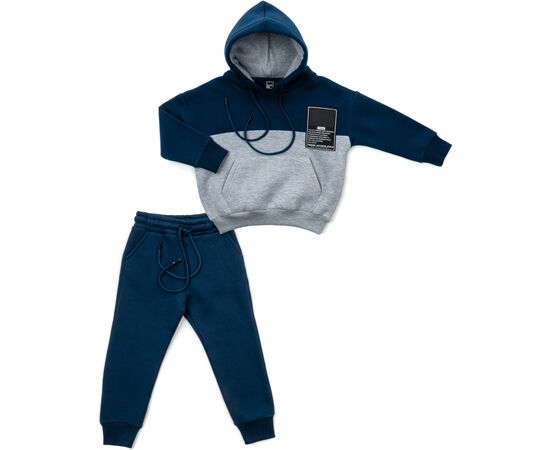 Спортивний костюм Cloise флісовий з худі (CL0215006-116-blue)