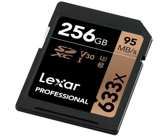 Карта памяти Lexar 256GB SDXC class 10 UHS-I U3 V30 633x Professional (LSD256CB633), изображение 4