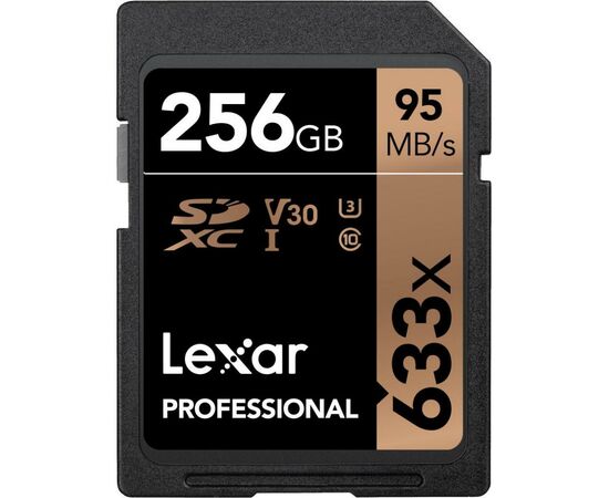 Карта пам'яті Lexar 256GB SDXC class 10 UHS-I U3 V30 633x Professional (LSD256CB633)