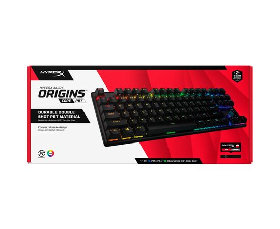 Клавиатура HyperX Alloy Origins Core PBT HX Red (639N7AA), изображение 8 Клавиатура HyperX Alloy Origins Core PBT HX Red (639N7AA), изображение 8