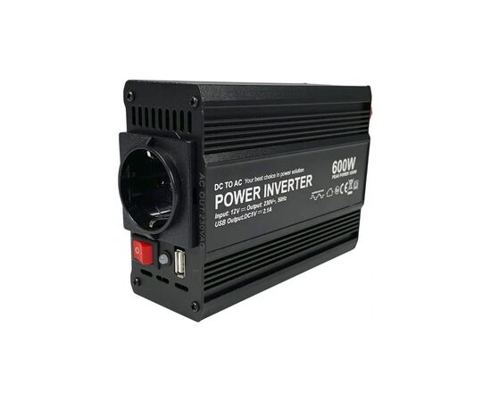 Автомобильный инвертор Bottari DC 12V - AC 230V 600W (54655-IS), изображение 5 Автомобильный инвертор Bottari DC 12V - AC 230V 600W (54655-IS), изображение 5