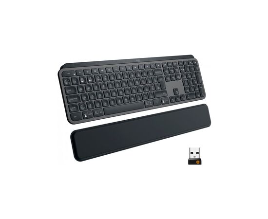 Клавіатура Logitech MX Keys Plus Advanced Wireless Illuminated with Palm Rest UA Graphit (920-009416)