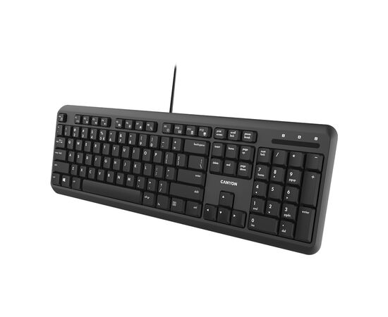 Клавіатура Canyon HKB-20 USB Black (CNS-HKB02-RU), зображення 5 Клавіатура Canyon HKB-20 USB Black (CNS-HKB02-RU), зображення 5