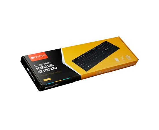 Клавиатура Canyon W2 Wireless Black (CNS-HKBW2-RU), изображение 2 Клавиатура Canyon W2 Wireless Black (CNS-HKBW2-RU), изображение 2