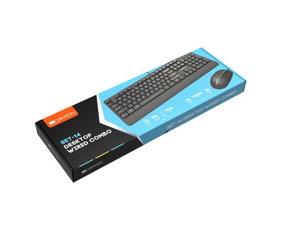 Комплект Canyon SET-14 USB Black (CNE-CSET4-RU), изображение 5 Комплект Canyon SET-14 USB Black (CNE-CSET4-RU), изображение 5