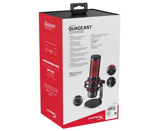 Мікрофон HyperX Quadcast (4P5P6AA), зображення 10 Мікрофон HyperX Quadcast (4P5P6AA), зображення 10