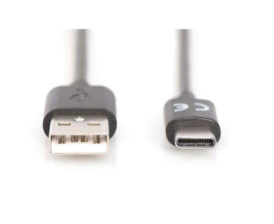 Дата кабель USB 2.0 AM to Type-C 1.8m Digitus (AK-300136-018-S), изображение 2 Дата кабель USB 2.0 AM to Type-C 1.8m Digitus (AK-300136-018-S), изображение 2
