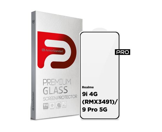 Стекло защитное Armorstandart Pro Realme 9i 4G (RMX3491)/9 Pro 5G Black (ARM61469)