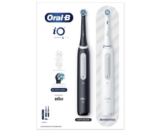 Электрическая зубная щетка Oral-B iOG4d.2J6.2K DUO Black+White (2), изображение 3 Электрическая зубная щетка Oral-B iOG4d.2J6.2K DUO Black+White (2), изображение 3