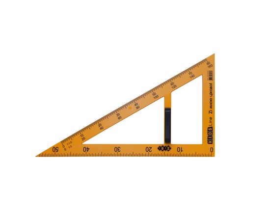 Линейка ZiBi Teacher Угольник 90°/60° для школьной доски 50 см, желтый (ZB.5638)