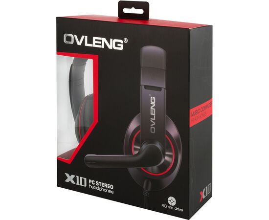 Наушники Ovleng X10 Black-Red (nox10br), изображение 4 Наушники Ovleng X10 Black-Red (nox10br), изображение 4