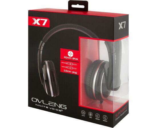 Наушники Ovleng X7 Black-Silver (nox7bs), изображение 4 Наушники Ovleng X7 Black-Silver (nox7bs), изображение 4
