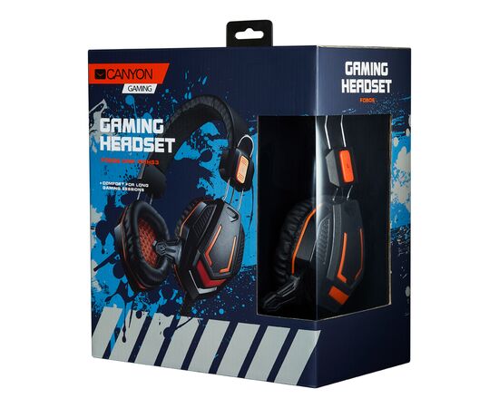 Наушники Canyon Fobos GH-3A Black-Orange (CND-SGHS3A), изображение 3 Наушники Canyon Fobos GH-3A Black-Orange (CND-SGHS3A), изображение 3