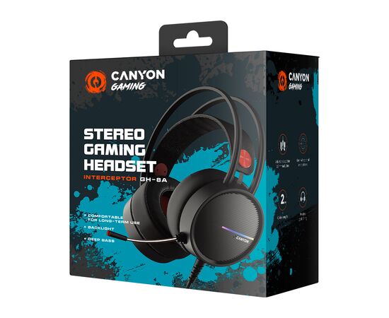 Наушники Canyon Interceptor GH-8A Black-Orange (CND-SGHS8A), изображение 10 Наушники Canyon Interceptor GH-8A Black-Orange (CND-SGHS8A), изображение 10