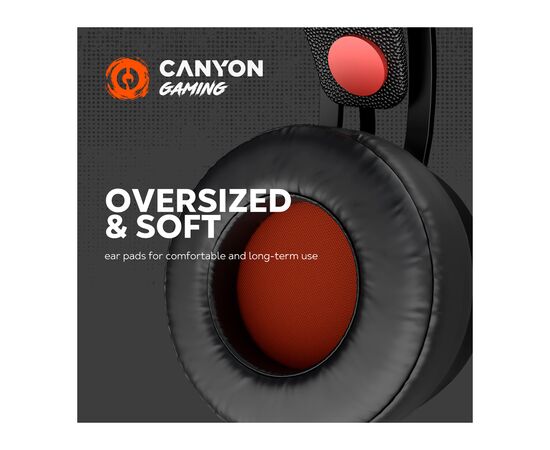 Наушники Canyon Interceptor GH-8A Black-Orange (CND-SGHS8A), изображение 6 Наушники Canyon Interceptor GH-8A Black-Orange (CND-SGHS8A), изображение 6