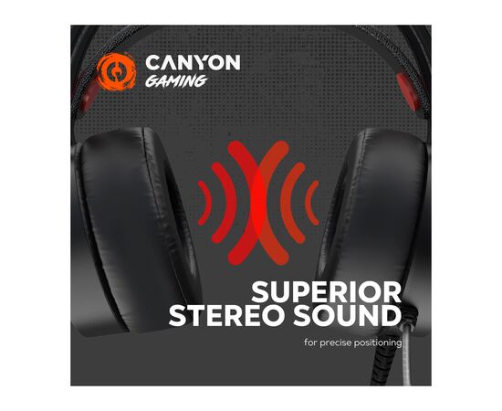 Наушники Canyon Interceptor GH-8A Black-Orange (CND-SGHS8A), изображение 9 Наушники Canyon Interceptor GH-8A Black-Orange (CND-SGHS8A), изображение 9