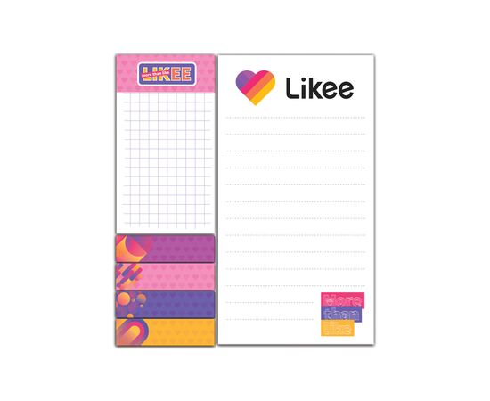 Папір для нотаток Kite набір з клейким шаром Likee (LK22-299)