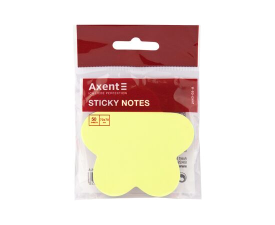 Бумага для заметок Axent с клейким слоем цветок 70х70мм, 50 листов (2443-05-A), изображение 2