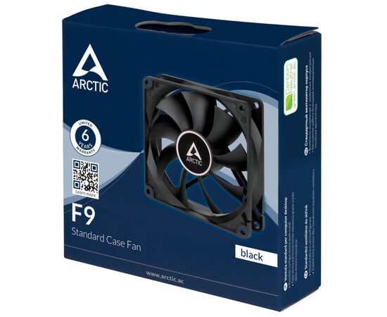 Кулер для корпуса Arctic F9 BLACK (ACFAN00212A), изображение 4 Кулер для корпуса Arctic F9 BLACK (ACFAN00212A), изображение 4