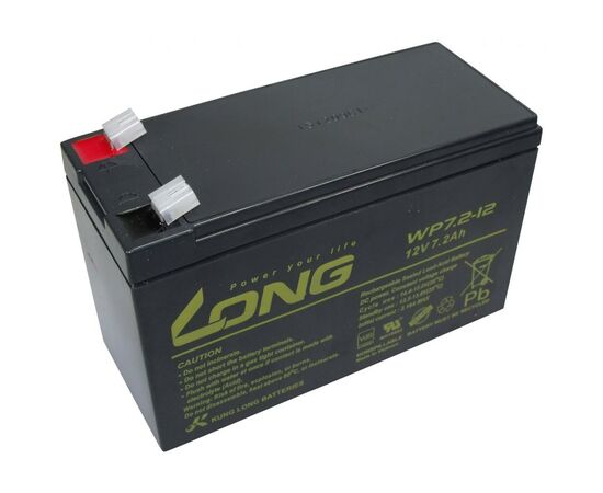 Батарея до ДБЖ Long 12В 7.2 Ач (WP7.2-12) (WP7.2-12), зображення 2 Батарея до ДБЖ Long 12В 7.2 Ач (WP7.2-12) (WP7.2-12), зображення 2