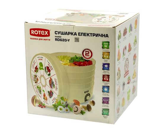 Сушка для овощей и фруктов Rotex RD620-Y, изображение 3 Сушка для овощей и фруктов Rotex RD620-Y, изображение 3
