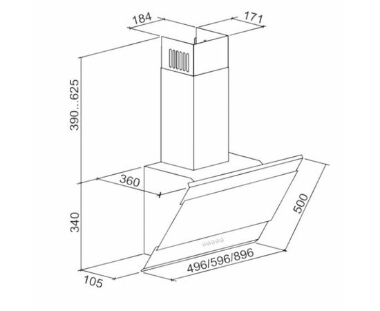 Вытяжка кухонная Eleyus Focus 700 50 BG (Focus70050BG), изображение 8 Вытяжка кухонная Eleyus Focus 700 50 BG (Focus70050BG), изображение 8