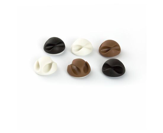 Тримач для кабелю Piko CC-929 6 pcs white, black, brown (1283126476907)