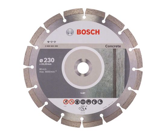 Диск пильний Bosch Standard for Concrete 230-22.23, по бетону (2.608.602.200)