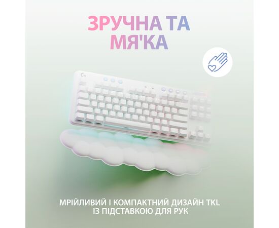 Клавіатура Logitech G715 Aurora Wireless Gaming GX Red Lightspeed/Bluetooth UA Off-White (920-010692), зображення 2 Клавіатура Logitech G715 Aurora Wireless Gaming GX Red Lightspeed/Bluetooth UA Off-White (920-010692), зображення 2