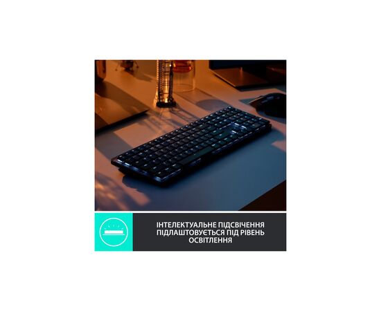 Клавиатура Logitech MX Mechanical Wireless Illuminated Performance UA Graphite (920-010759), изображение 4 Клавиатура Logitech MX Mechanical Wireless Illuminated Performance UA Graphite (920-010759), изображение 4
