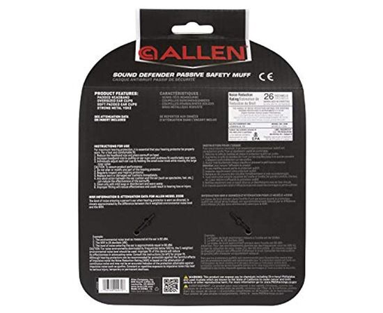 Наушники для стрельбы Allen Сomfort Passive Black/Grey (2336), изображение 10 Наушники для стрельбы Allen Сomfort Passive Black/Grey (2336), изображение 10