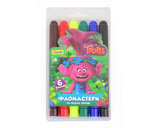 Фломастери 1 вересня Jumbo Trolls Dream, 6 кольорів (650340)