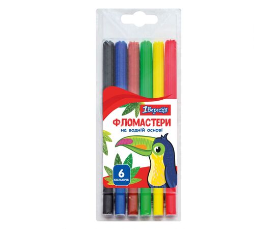 Фломастеры 1 вересня Zoo Land, 6 цветов (650456)