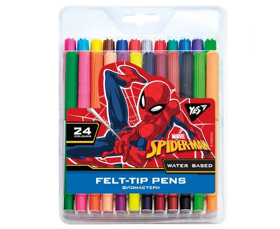 Фломастери Yes Marvel.Spiderman, 24 кольорів (650509)