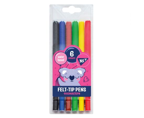 Фломастери Yes Koala, 6 кольорів (650511)