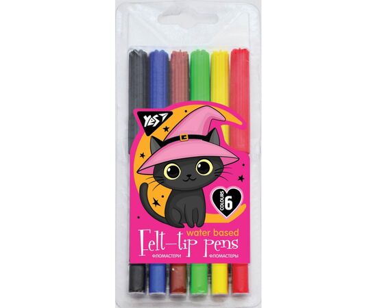 Фломастери Yes Little Witch, 6 кольорів (650426)