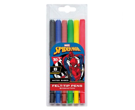 Фломастери Yes Marvel.Spiderman, 6 кольорів (650513)