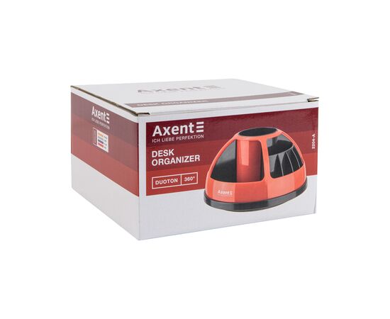 Настольный набор Axent подставка-органайзер Duoton круглая 17х10х17 см Пластиковая синяя индиго (2204-47-A), изображение 2