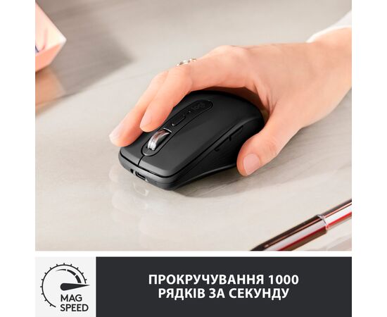 Мышка Logitech MX Anywhere 3 Performance for Business Wireless Graphite (910-006205), изображение 2 Мышка Logitech MX Anywhere 3 Performance for Business Wireless Graphite (910-006205), изображение 2