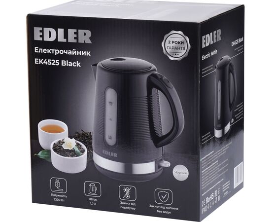 Электрочайник Edler EK4525 black, изображение 10 Электрочайник Edler EK4525 black, изображение 10