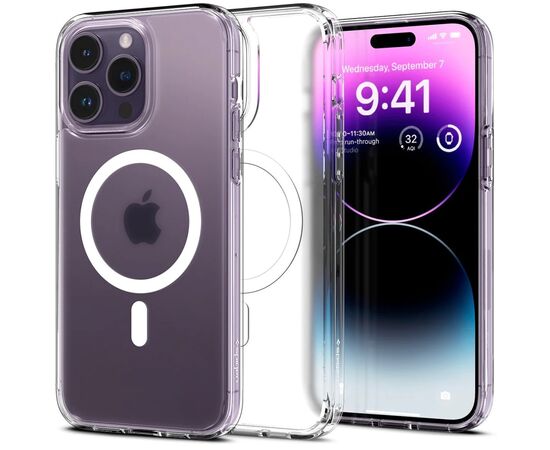 Чехол для моб. телефона Spigen Apple iPhone 14 Pro Max Ultra Hybrid MagFit, Frost Clear (ACS05583), изображение 6 Чехол для моб. телефона Spigen Apple iPhone 14 Pro Max Ultra Hybrid MagFit, Frost Clear (ACS05583), изображение 6