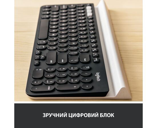 Клавиатура Logitech K780 Multi-Device Wireless UA Dark Gray (920-008042), изображение 3 Клавиатура Logitech K780 Multi-Device Wireless UA Dark Gray (920-008042), изображение 3