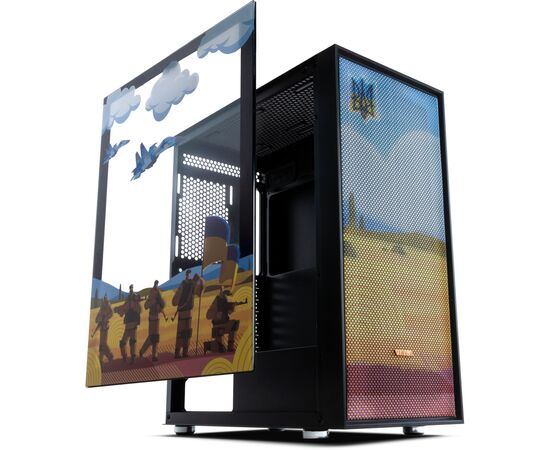 Корпус Vinga Pillar Black Freedom soldiers (01230011782), изображение 2 Корпус Vinga Pillar Black Freedom soldiers (01230011782), изображение 2