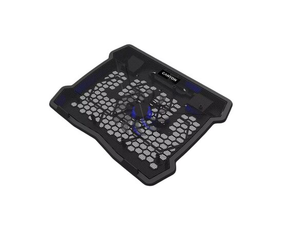 Подставка для ноутбука Canyon NS02, 10-15.6 laptop, single fan with 2x2.0 USB hub (CNE-HNS02), изображение 2 Подставка для ноутбука Canyon NS02, 10-15.6 laptop, single fan with 2x2.0 USB hub (CNE-HNS02), изображение 2