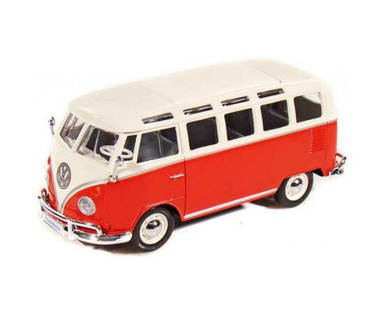 Машина Maisto Volkswagen Van "Samba" червоно-кремовий (1:25) (31956 red cream), зображення 4 Машина Maisto Volkswagen Van "Samba" червоно-кремовий (1:25) (31956 red cream), зображення 4