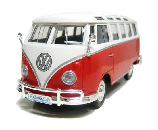 Машина Maisto Volkswagen Van "Samba" червоно-кремовий (1:25) (31956 red cream), зображення 5 Машина Maisto Volkswagen Van "Samba" червоно-кремовий (1:25) (31956 red cream), зображення 5