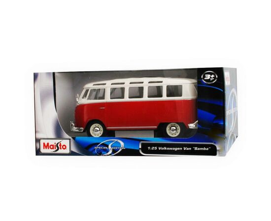 Машина Maisto Volkswagen Van "Samba" червоно-кремовий (1:25) (31956 red cream), зображення 7 Машина Maisto Volkswagen Van "Samba" червоно-кремовий (1:25) (31956 red cream), зображення 7