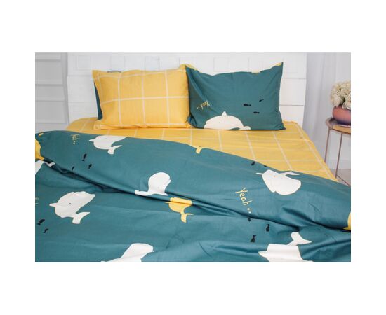 Постельное белье MirSon Сатин 22-1219 Whale 2x160x220 (2200002467049), изображение 3