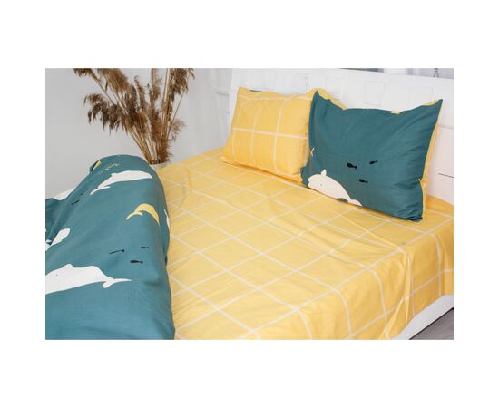 Постельное белье MirSon Сатин 22-1219 Whale 2x160x220 (2200002467049), изображение 4